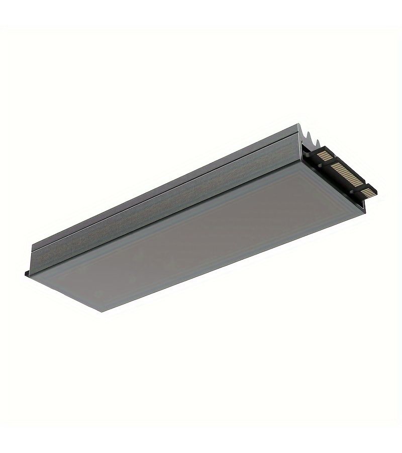 M.2 NVMe 2280 SSD Heatsink Cooler Gray Magnesium Aluminum Alloy Thermal Pad Efficient Heat Dissipation - Image 2