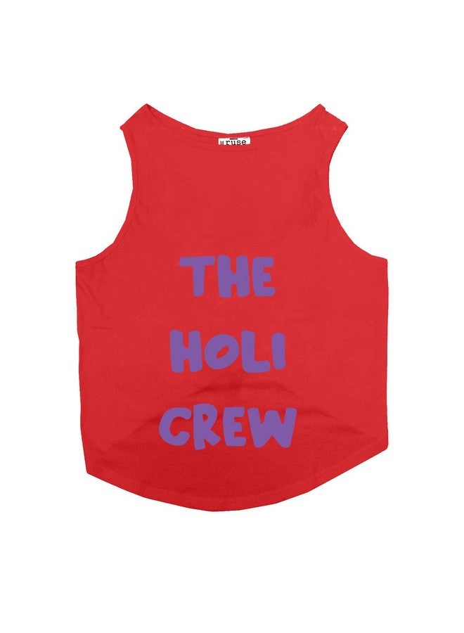 روسيبين تي شيرت/فستان/سترة بدون أكمام مطبوع عليه Pet The Holi Crew للكلاب، تي شيرت/تي شيرت بدون أكمام، ملابس/ملابس/تي شيرتات هدية للكلاب (أحمر غامق) مقاس Xx-Small - Image 2