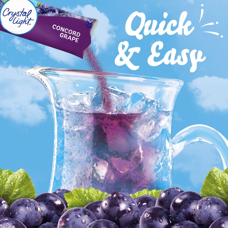 Crystal Light Concord Grape Artificially Flavored Powdered Drink Mix, 6 ct Pitcher Packets - Image 5
