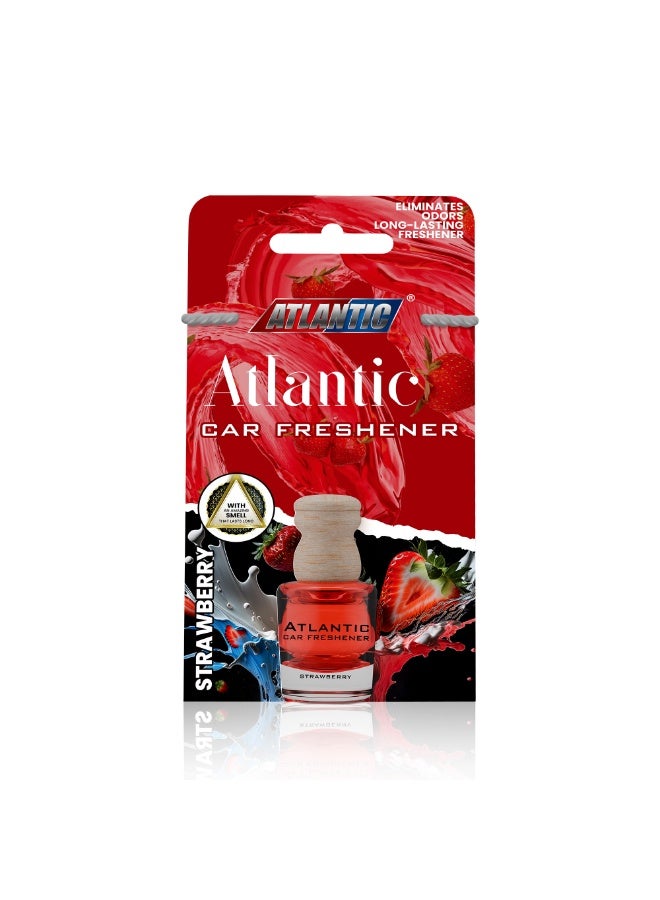 Atlantic PACK OF 4 CAR FRESHNER -Strawberry, Lavender, Vanilla & Tobacco, Beach Escape 8 ml each - Image 2