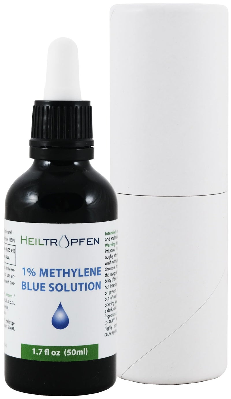 Heiltropfen Methylene Blue 1% Solution 1.7 Fl Oz - 50 ml | Ultra High Purity | USP Pharma Grade Ingredients - Third-Party Tested | Formaldehyde Free | Glass Bottle | Heiltropfen® - Image 2