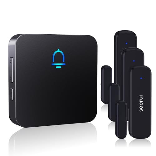 SECRUI Wireless Door Chimes When Door Open Entry for BusinessHomeOfficeStore Door Ringer Alert Buzzer Alarm with 1 Receiver 3 sensors - Image 1