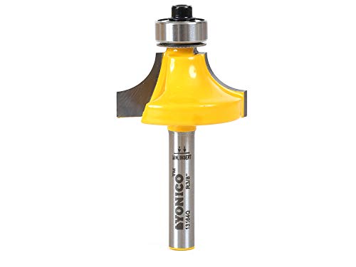 YONICO 13164q 3/8-Inch Radius Round Over Edge Forming Router Bit 1/4-Inch Shank - Image 1