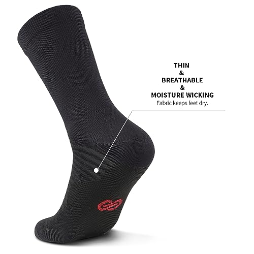 PAPLUS Compression Athletic Crew Socks (6 Pairs) for Men & Women - Image 5
