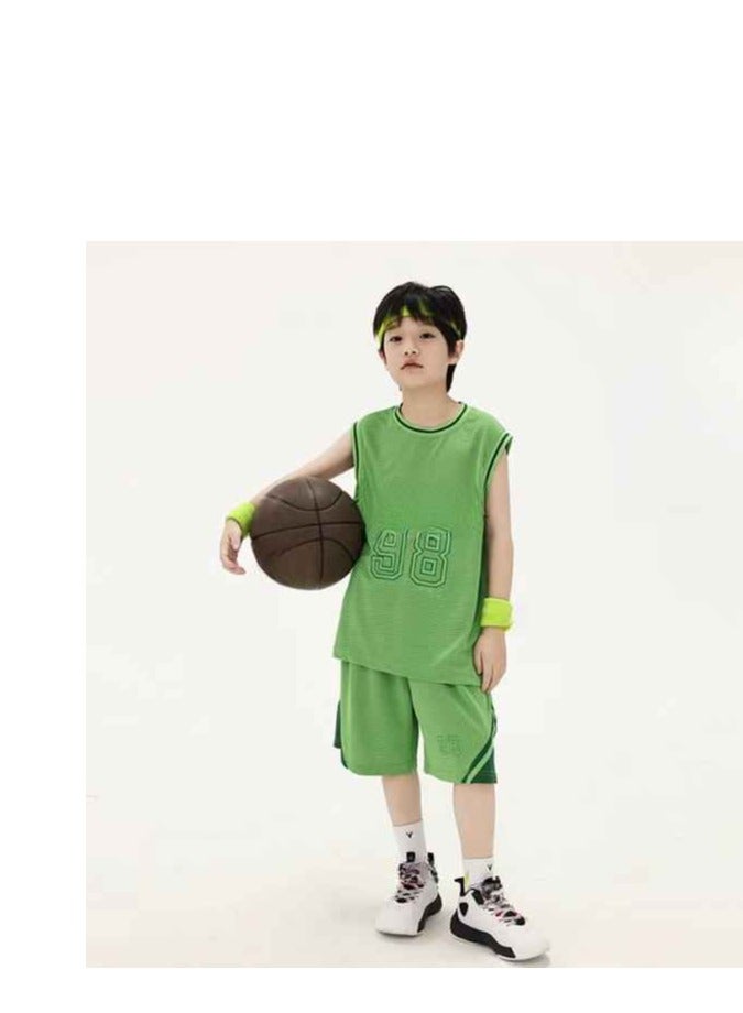 Children's Vest Mesh Breathable Quick Drying Sports Two-Piece Set  - Image 1