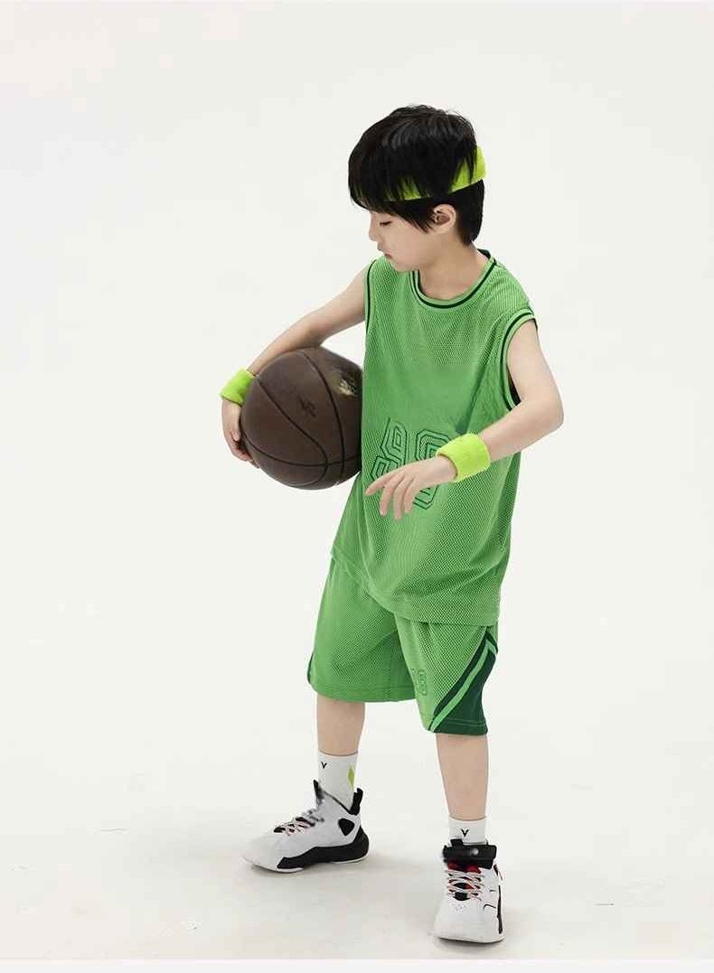 Children's Vest Mesh Breathable Quick Drying Sports Two-Piece Set  - Image 2