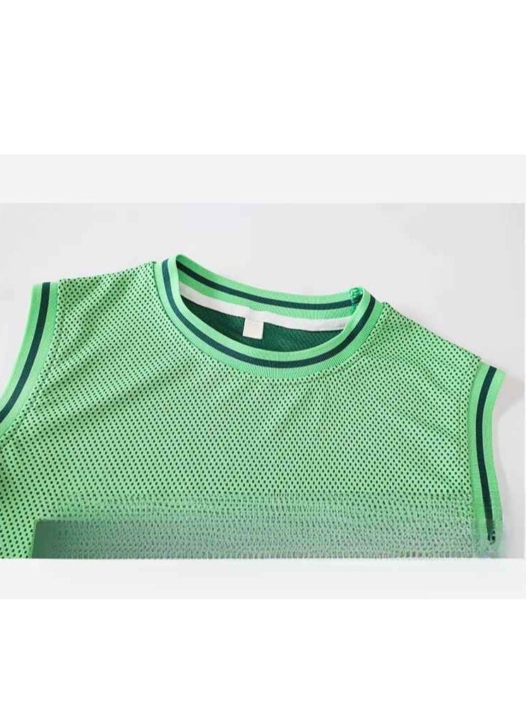 Children's Vest Mesh Breathable Quick Drying Sports Two-Piece Set  - Image 5