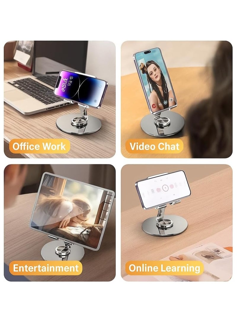 Mismo 360 Mobile Stand - Adjustable Cell Phone Stand for Desk | Multi-Angle, Non-Slip Metal Base, Foldable & Portable | iPhone Stand for Desk, Cell Phone Stand Holder - Image 2