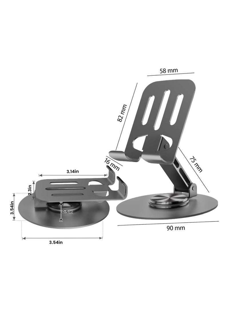 Mismo 360 Mobile Stand - Adjustable Cell Phone Stand for Desk | Multi-Angle, Non-Slip Metal Base, Foldable & Portable | iPhone Stand for Desk, Cell Phone Stand Holder - Image 5