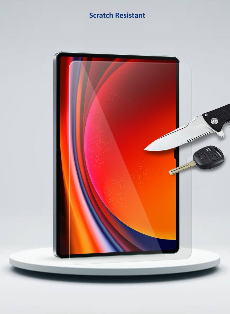Wtech Samsung Galaxy Tab S9 Ultra 5G 2023 Premium Series Curved Edges Full Cover Glass Screen Protector (TSGPCN) - Clear - Image 4