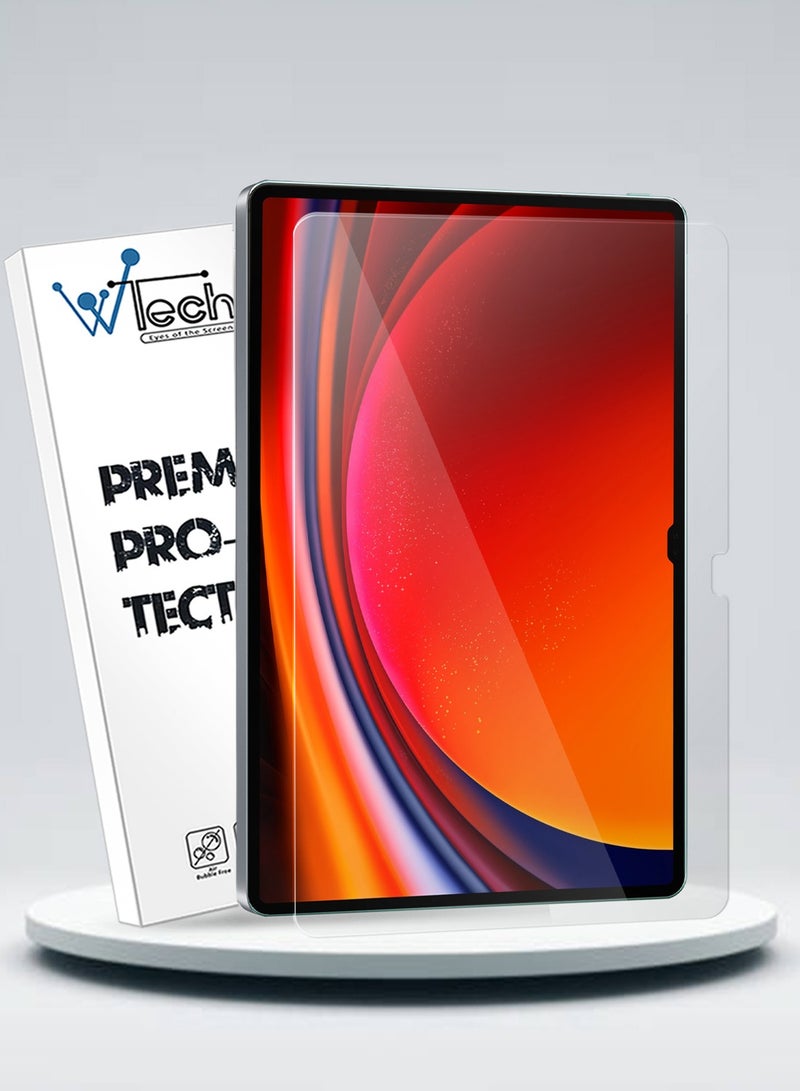 Wtech Samsung Galaxy Tab S9 Ultra 5G 2023 Premium Series Curved Edges Full Cover Glass Screen Protector (TSGPCN) - Clear - Image 1