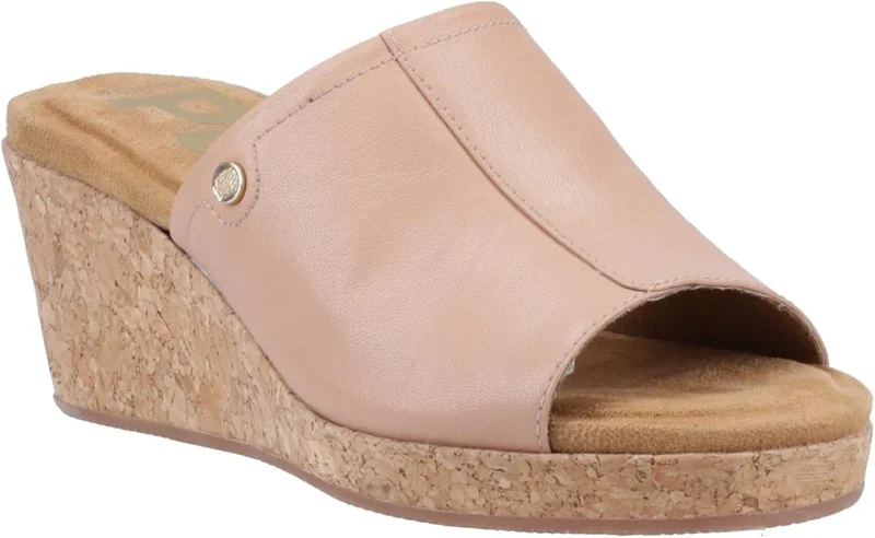 Hush Puppies Hush Puppies Women's Willow Slide Wedge Sandal in Soft Leather