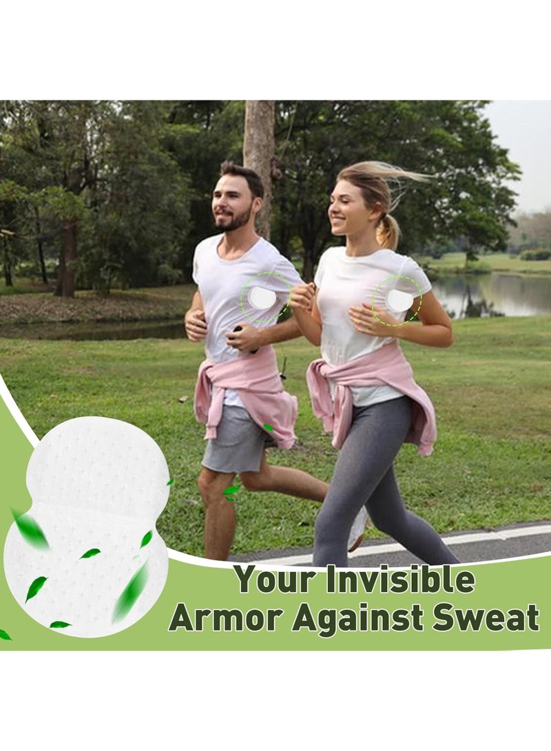 LuckSa 100 Pcs Underarm Sweat Pads, Disposable Armpit Sweat Absorbing Pads, Thin Invisible Anti-Sweat Dress Shields, Strong Adhesive For Men & Women - Image 2
