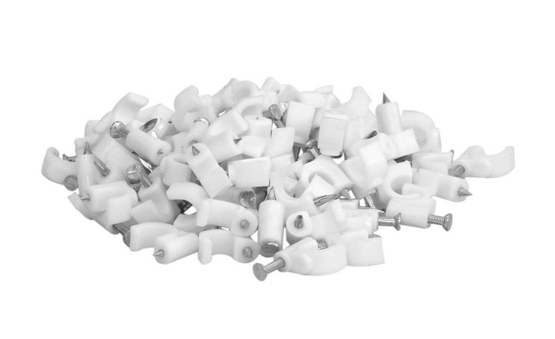 Your Cable Store 100 Pack White RG6 / 8mm Nail in Cable Clips - Image 3