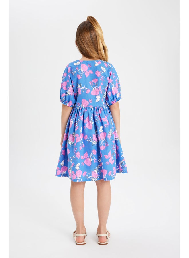 DeFacto Girl Regular Fit Short Sleeve Woven Dress  - Image 4
