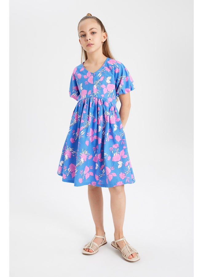 DeFacto Girl Regular Fit Short Sleeve Woven Dress  - Image 3