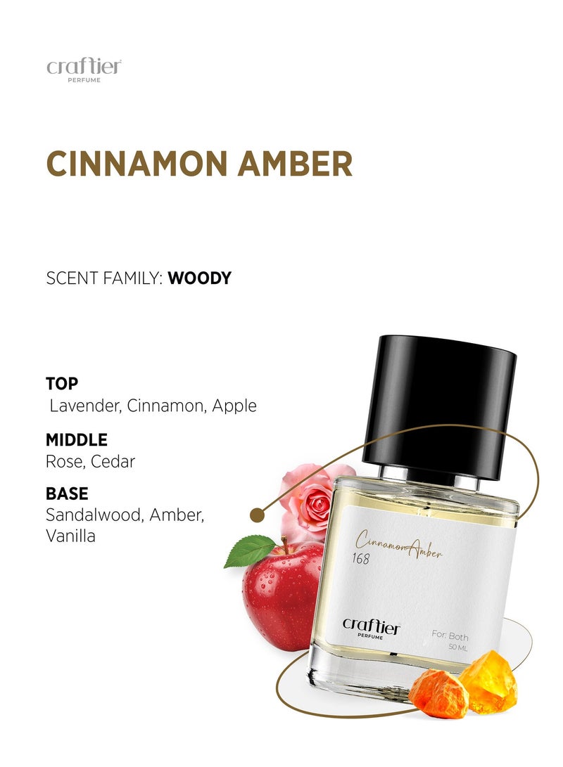 Craftier Perfume CINNAMON AMBER - Inspired of-ALEXANDRIA II, Eau De Parfum for Men & Women - 50ml, Long Lasting Woody Fragrance Upto 36 Hrs, Travel Size Unisex Perfume - Image 3