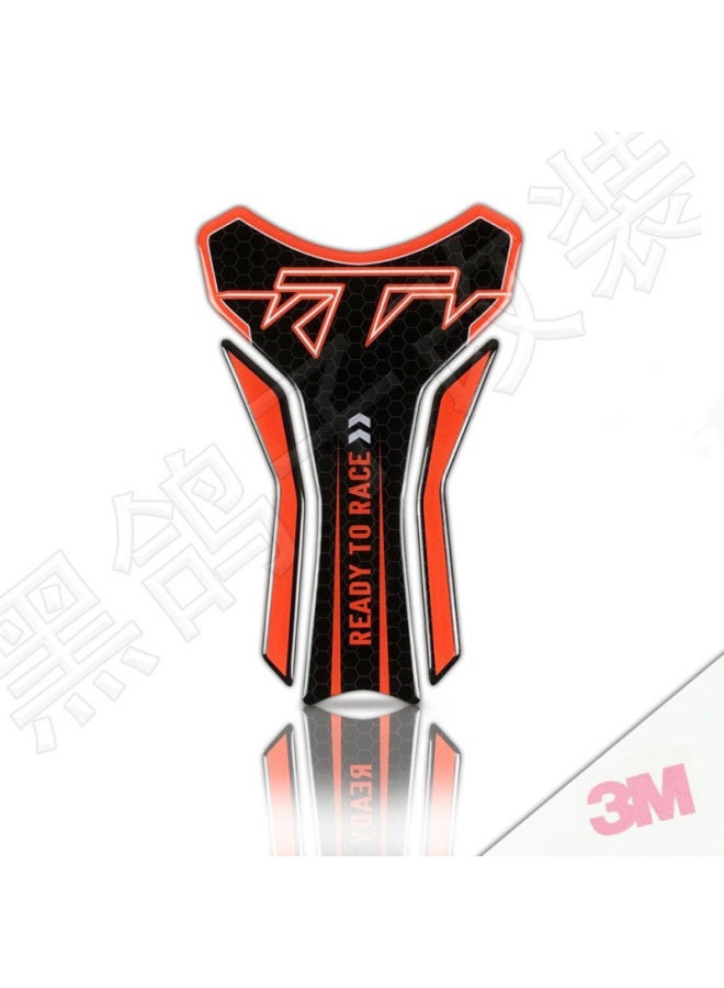For KTM Suzuki Honda Yamaha Motorcycle Stereo Waterproof Fuel Tank Sticker Decorative Fuel Tank Fishbone Decal-Colour:Ktm3 3m Glue-free Waterproof And Anti-slip-Size:Default Item - Image 1
