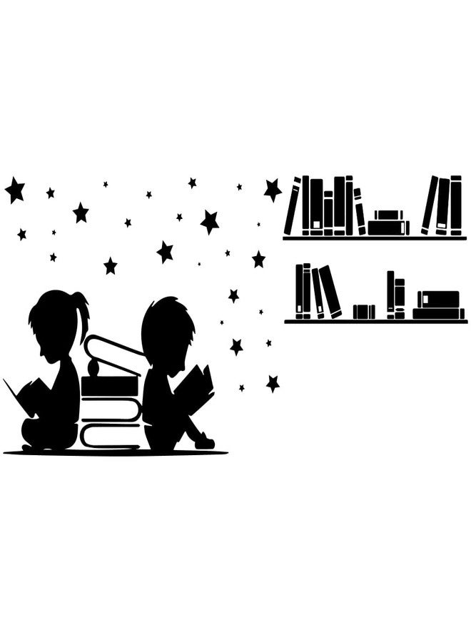 Fencosyn Reading Book Removable Vinyl Wall Decal Stickers Library School Classroom Home Study Room Bookshop Art Décor Sticker - Image 1