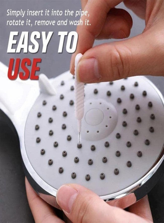 Shower Nozzle Cleaning Brush Anti-Clogging for Shower Head Cleaning Brush for Pore Gap Clean with Nylon Bristle Non-Slip - 10pc - Image 2