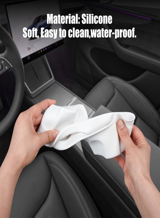 frani Center Console/Backseat Cup Holders 2 Pack Designed for Model Y Juniper 2025-2026,Tesla Model Y Juniper Interior Center Console Accessories White - Image 5