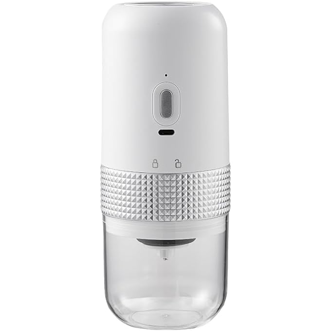 ZEKAROUL Electric Coffee Grinder Portable Grinder Bean Grinder With Multiple Grinding Settings For Home Offices Travel Coffee Shops White - Image 1