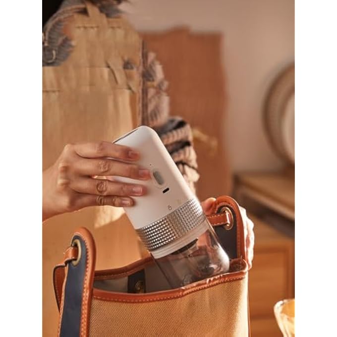 ZEKAROUL Electric Coffee Grinder Portable Grinder Bean Grinder With Multiple Grinding Settings For Home Offices Travel Coffee Shops White - Image 5