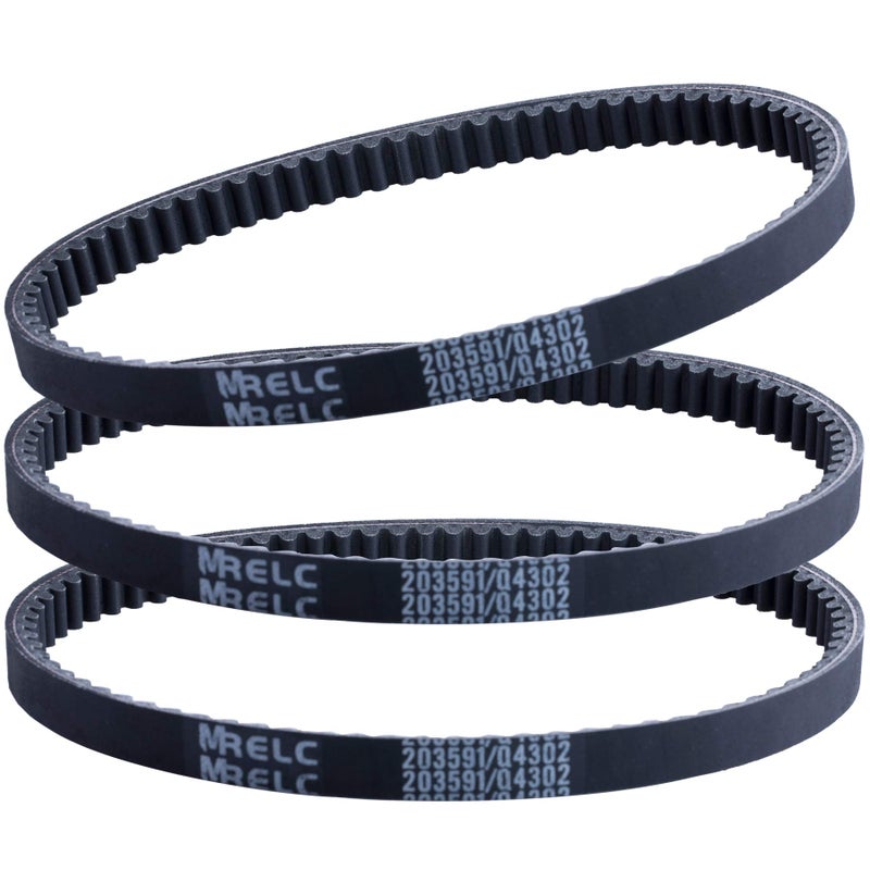 MRELC 3 Pcs Go Kart Drive Belt 203591 Q4302W 30 Series Compatible with Yerf Dog Q430203W Q43103W Q43203W Manco Carter 55hp 65hp Kartco 7655 Rotary 1210052 Belt Replace 3203 3002 Go Kart