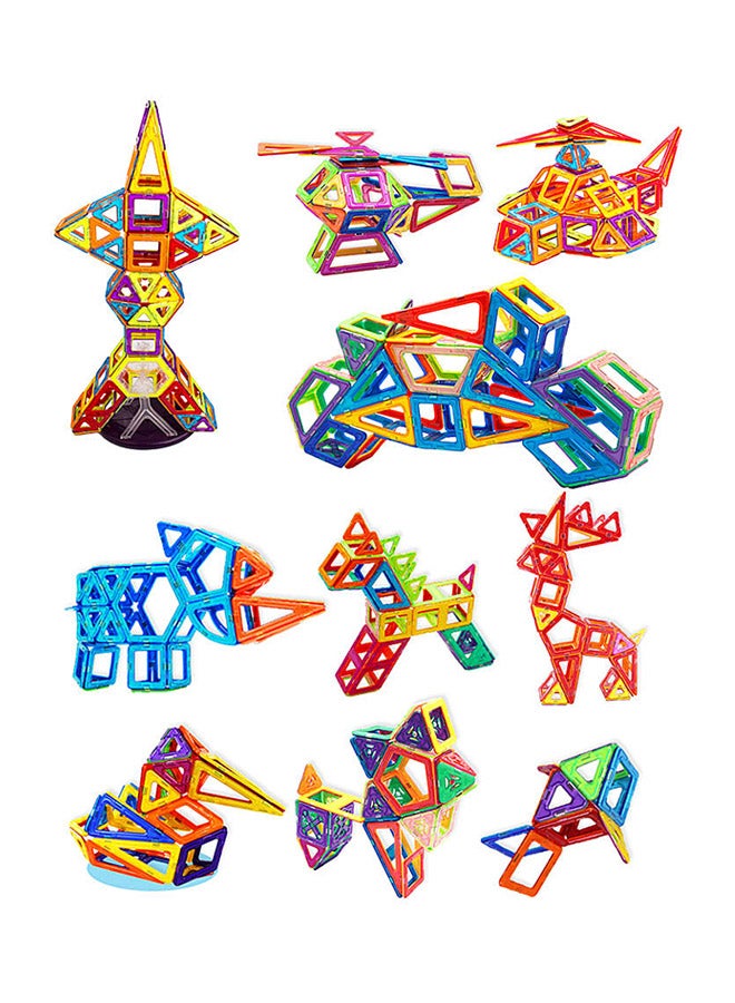 191-Piece Magnetic Building Blocks Set With Storage Bag and Idea Book for Ages 4+  - Image 4