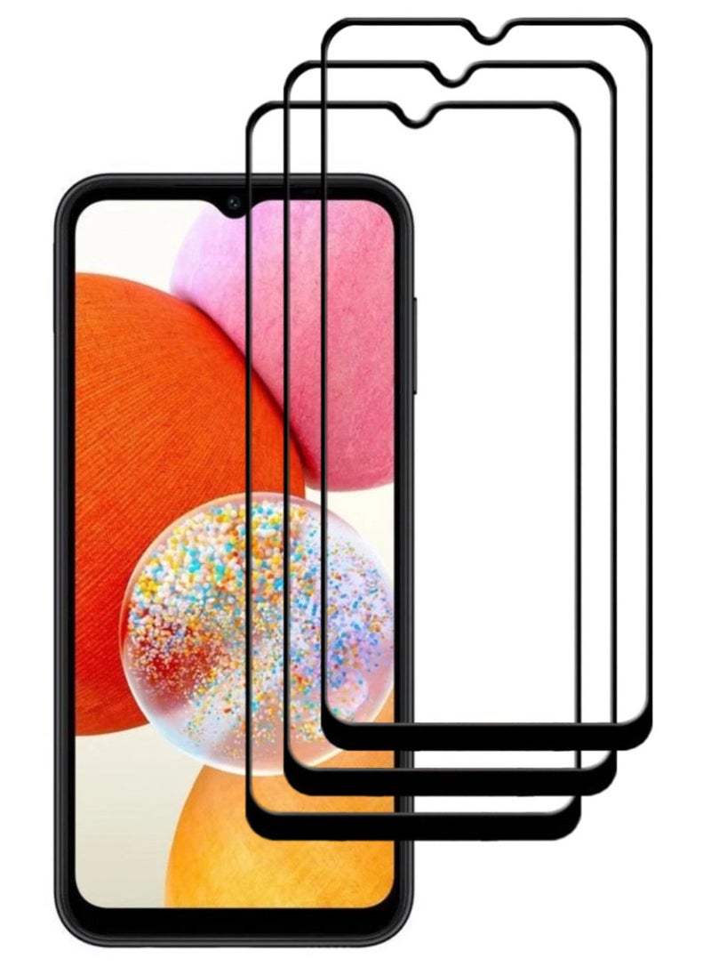 ACLIX 3 Pieces Antistatic ESD Dustproof Premium Quality High Definition Tempered Glass Screen Protector Designed For Samsung Galaxy A14 - Image 1