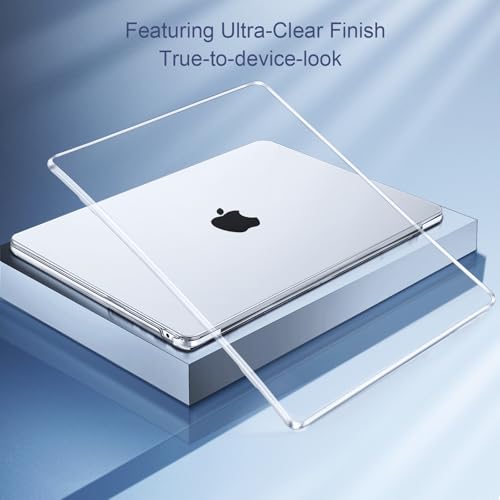 MOSISO Compatible with MacBook Air 15 inch Case M5 2026 M4 2025 M3 M2 2024 2023 A3448 A3241 A3114 A2941 Hard ShellKeyboard CoverScreen FilmType C Great for Study Travel Work Crystal Clear - Image 3