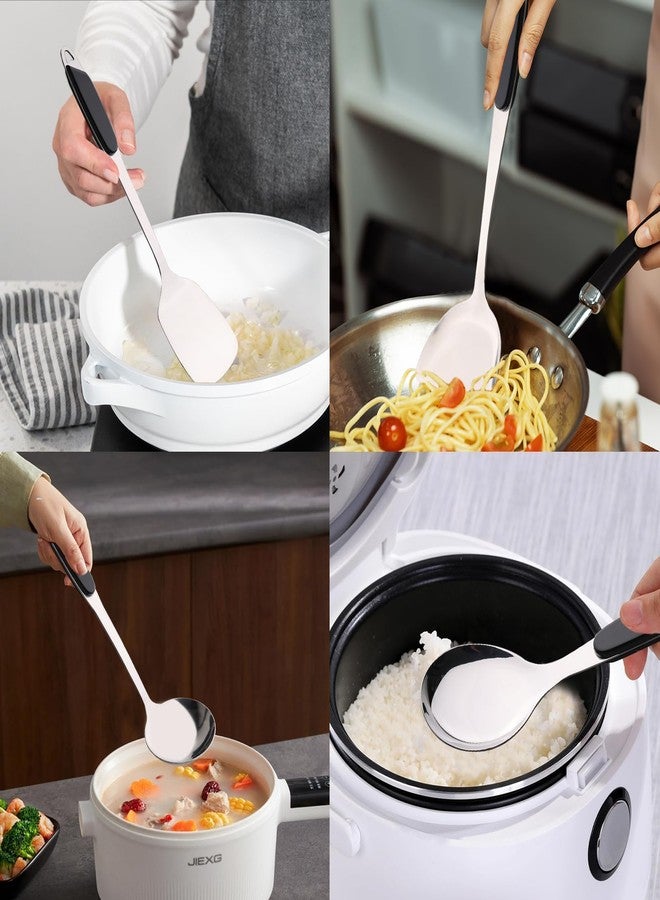 Fiazony 8 Pcs Stainless Steel Kitchen Utensils Set, Stainless Steel Cooking Utensils Set, Metal Cooking Utensil for Kitchen - Image 4