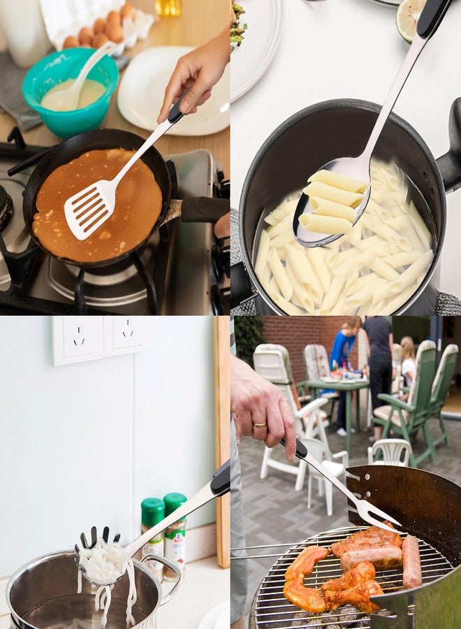 Fiazony 8 Pcs Stainless Steel Kitchen Utensils Set, Stainless Steel Cooking Utensils Set, Metal Cooking Utensil for Kitchen - Image 5