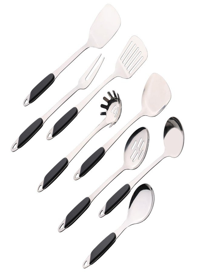 Fiazony 8 Pcs Stainless Steel Kitchen Utensils Set, Stainless Steel Cooking Utensils Set, Metal Cooking Utensil for Kitchen - Image 1