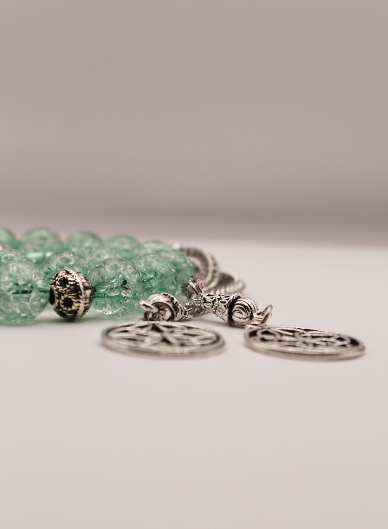 Marble 33 Prayer Beads/Tasbih Light Green - Image 4