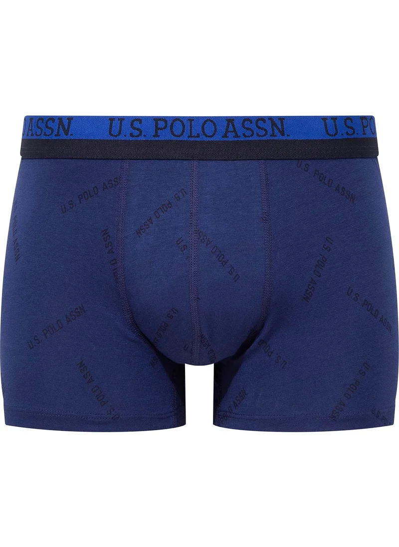 U.S. Polo Assn. BASE. POLO ASSN. Men's Printed-Navy Blue-Sax 3-Piece Boxer 80522