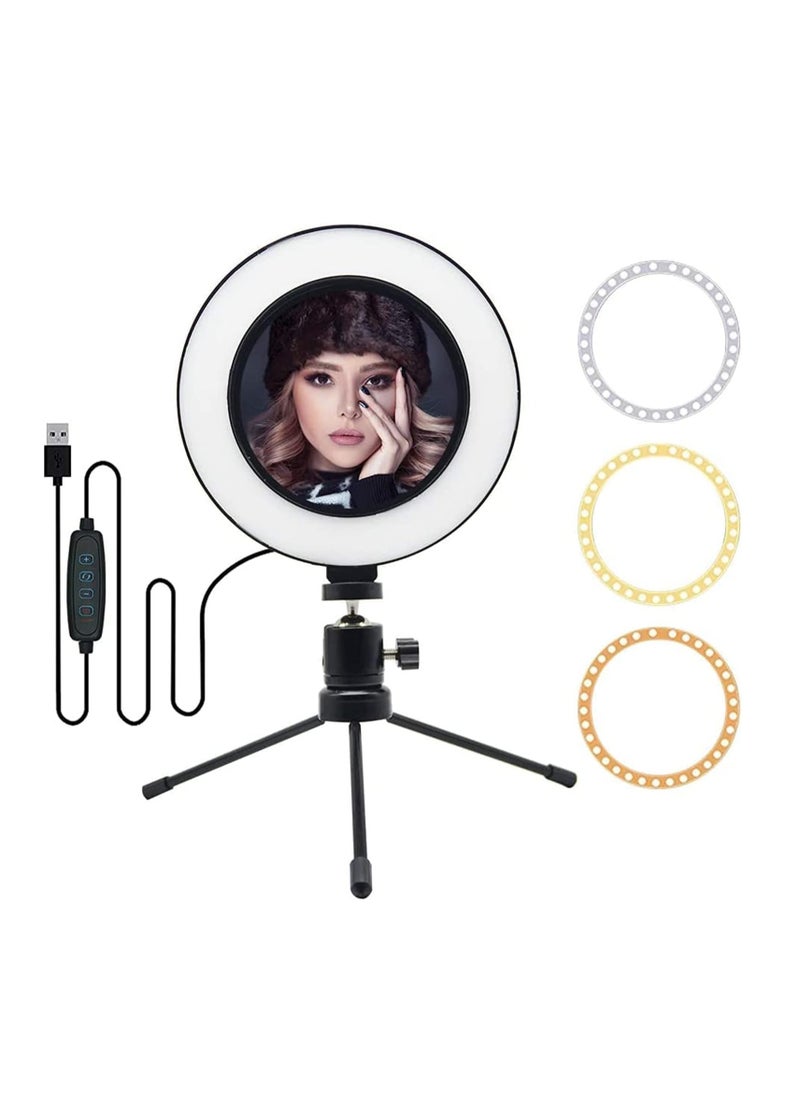 Dubkart - 3 Pcs Kit Of Photo Studio Table Top Ring Fill Light, Small Ball Nebula And Stander For Beauty Selfie And Soft Box Photography - Image 1