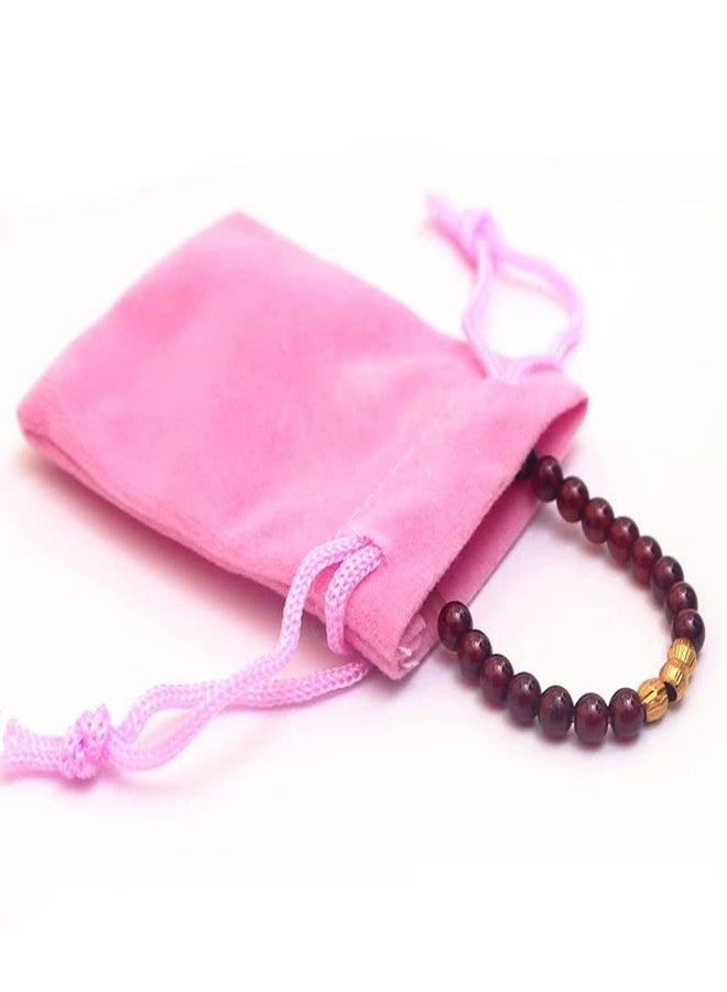 AKOAK 50 Pcs 7 x 9cm Velvet Drawstring Bag, Small Jewelry Gift Display Packaging Bag, Candy Gift Bag, Party Holiday Christmas/Wedding Gift Bag, Pink - Image 2