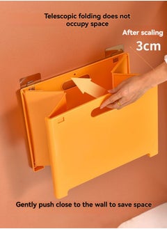 M MIAOYAN Bathroom toilet shower to put clean clothes daily household foldable storage basket multi-purpose wall-mounted storage basket  - Image 3