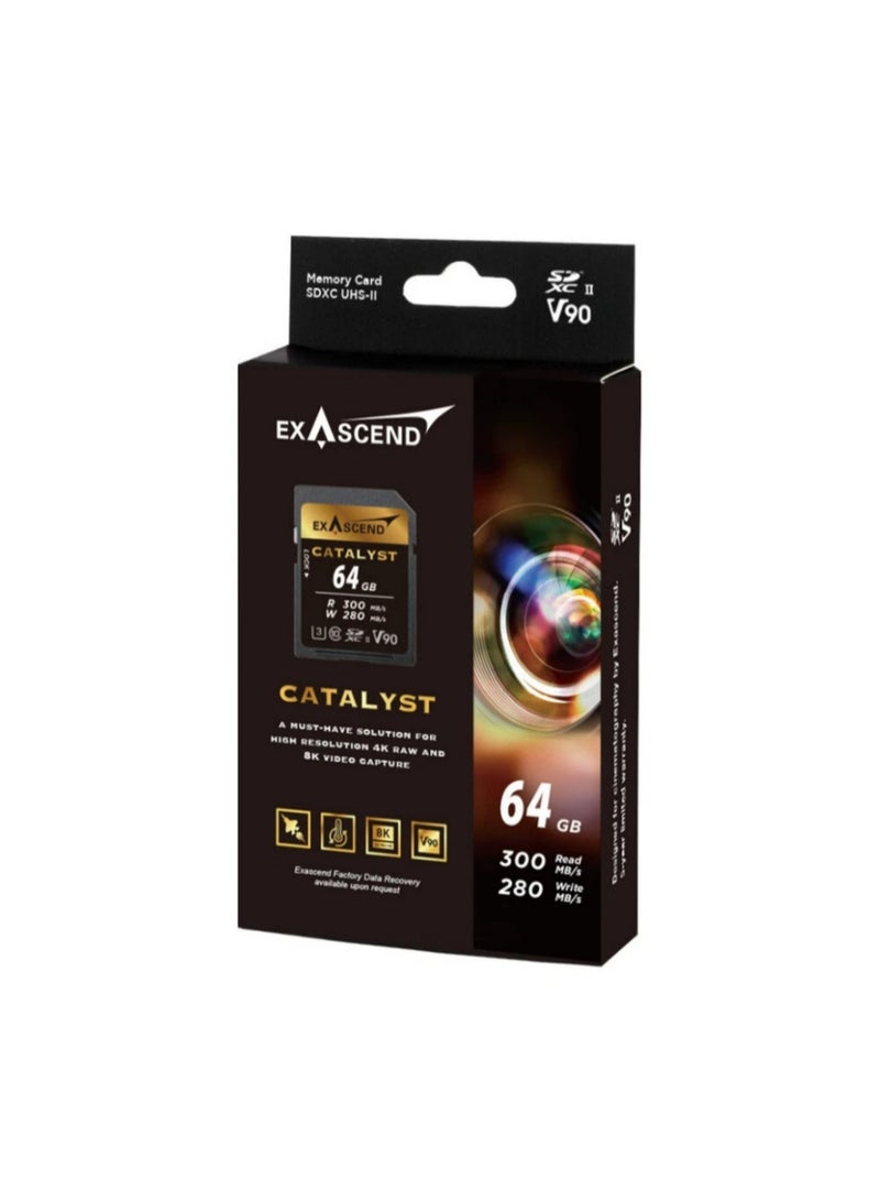Exascend Catalyst 64GB SD Series UHSII V90 - Image 2