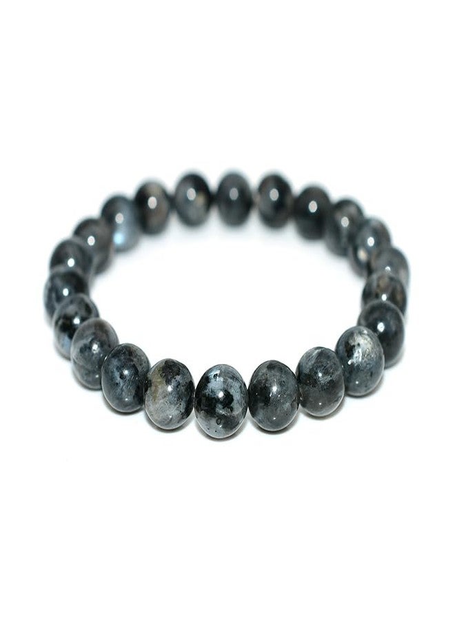 Blue bijoux Larvikite 8 MM Round Reiki Healing Crystal Stretch Bracelet | For Providing Strong Protective Energy | Improving Sleep and Dreams | Men & Women - Image 5