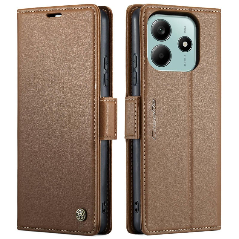 LS غطاء واقي بTPU لـ Redmi Note 14 Pro مع حماية من السقوط وحامل قائم مع مقاوم للصدمات مع مغناطيس قوي باللون بني مغناطيسي بوظيفة حامل من مادة TPU باللون البني باللون الأحمر - Image 1