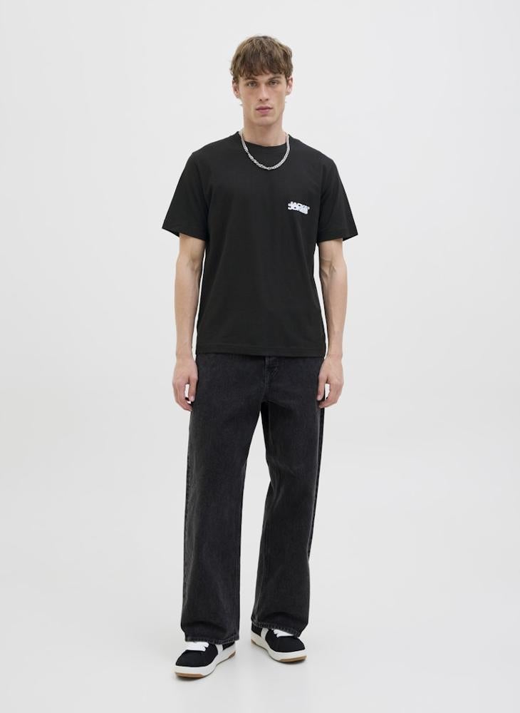 JACK & JONES Jcosago Logo Slub Crew Neck T-Shirt  - Image 4