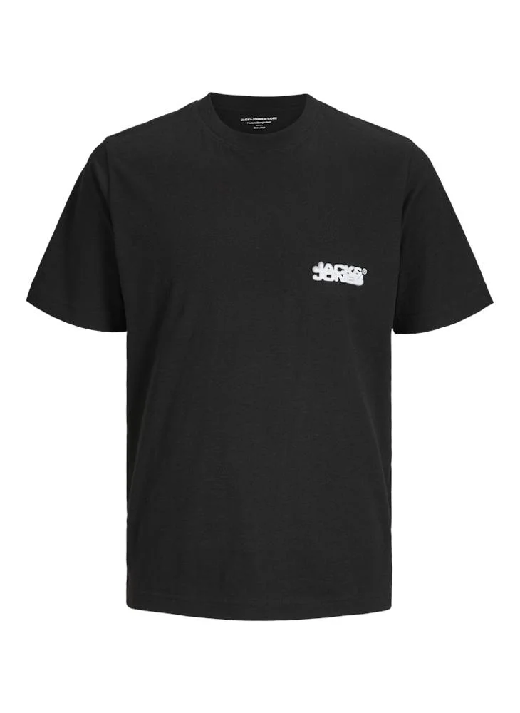 JACK & JONES Jcosago Logo Slub Crew Neck T-Shirt