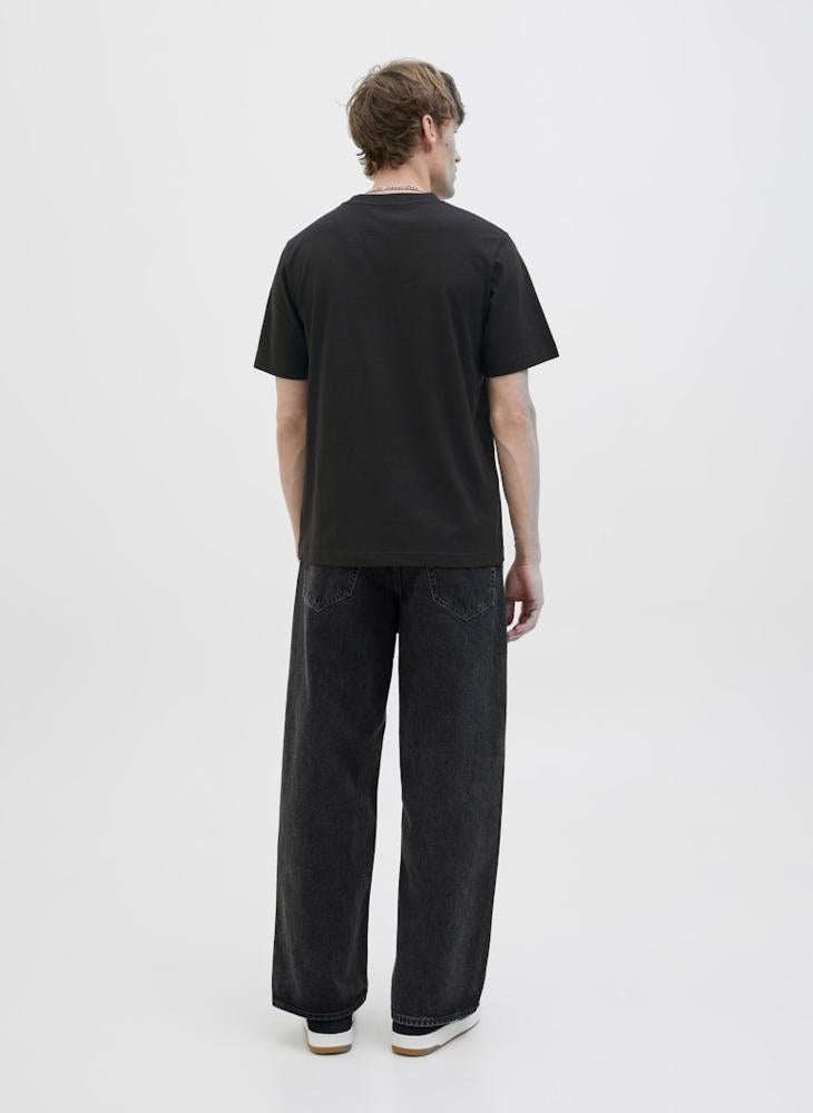JACK & JONES Jcosago Logo Slub Crew Neck T-Shirt  - Image 2