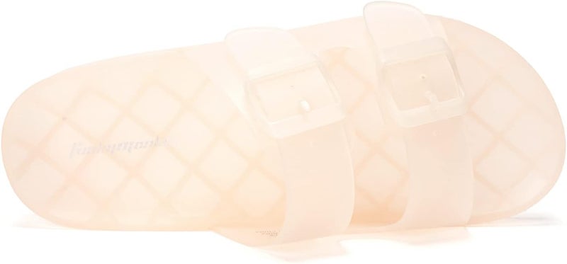 FUNKYMONKEY Women's Dream Jelly Color Adjustable Double Buckle Flat Sandals - Image 3