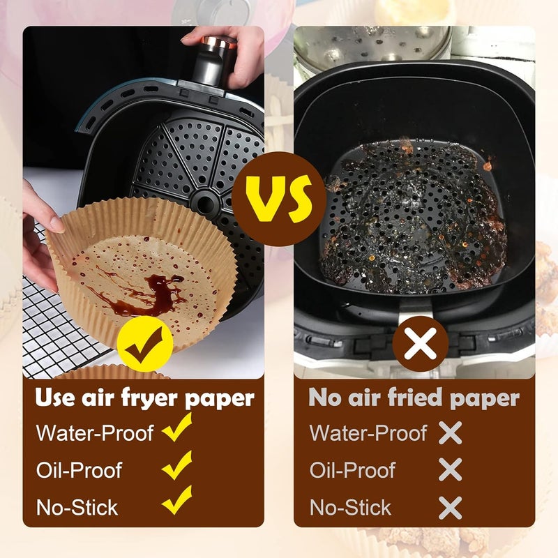 ALKAYAN Airfryer Pack of 50 Air Fryer Parchment Paper Liner Air Fryer Non-Stick Dispo... - Image 4