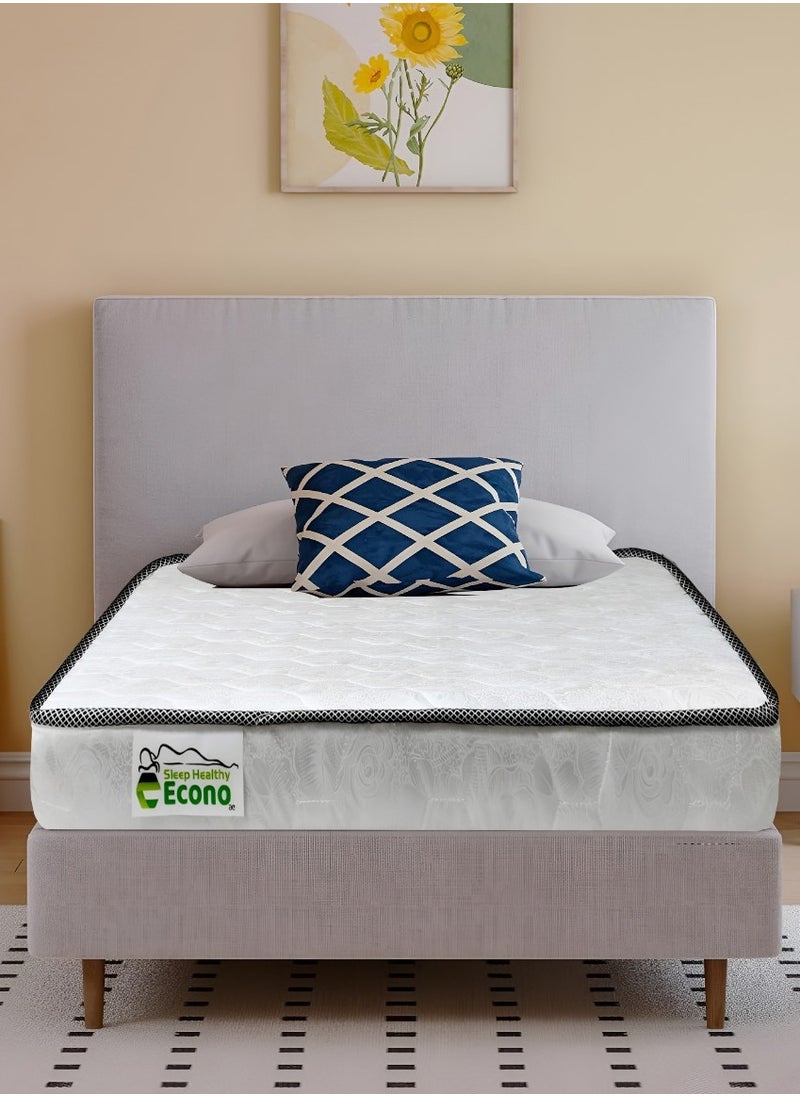 ECONO Single Bed Mattress – Ortho Medical Spine Balance | Medium Firm Pressure Relief | Hypoallergenic & Breathable | 190x90x10 cm Medicated Mattress for Optimal Sleep  - Image 1