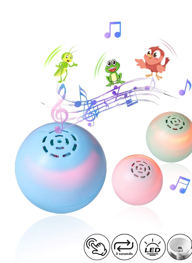 Y&D 3 Pack Interactive Chirping Glow Cat Catnip Ball Toys Lifelike Animal Sounds Simulated Peppy Pet Balls for Indoor Cats Dog Kitten Puppy- Colors  - Image 2