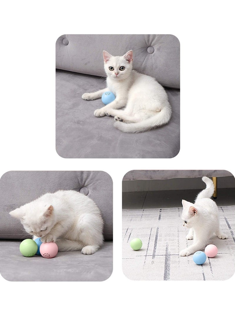 Y&D 3 Pack Interactive Chirping Glow Cat Catnip Ball Toys Lifelike Animal Sounds Simulated Peppy Pet Balls for Indoor Cats Dog Kitten Puppy- Colors  - Image 4